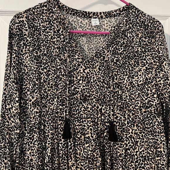 Old Navy Leopard Tassel Swing Dress - Picture 2 of 7